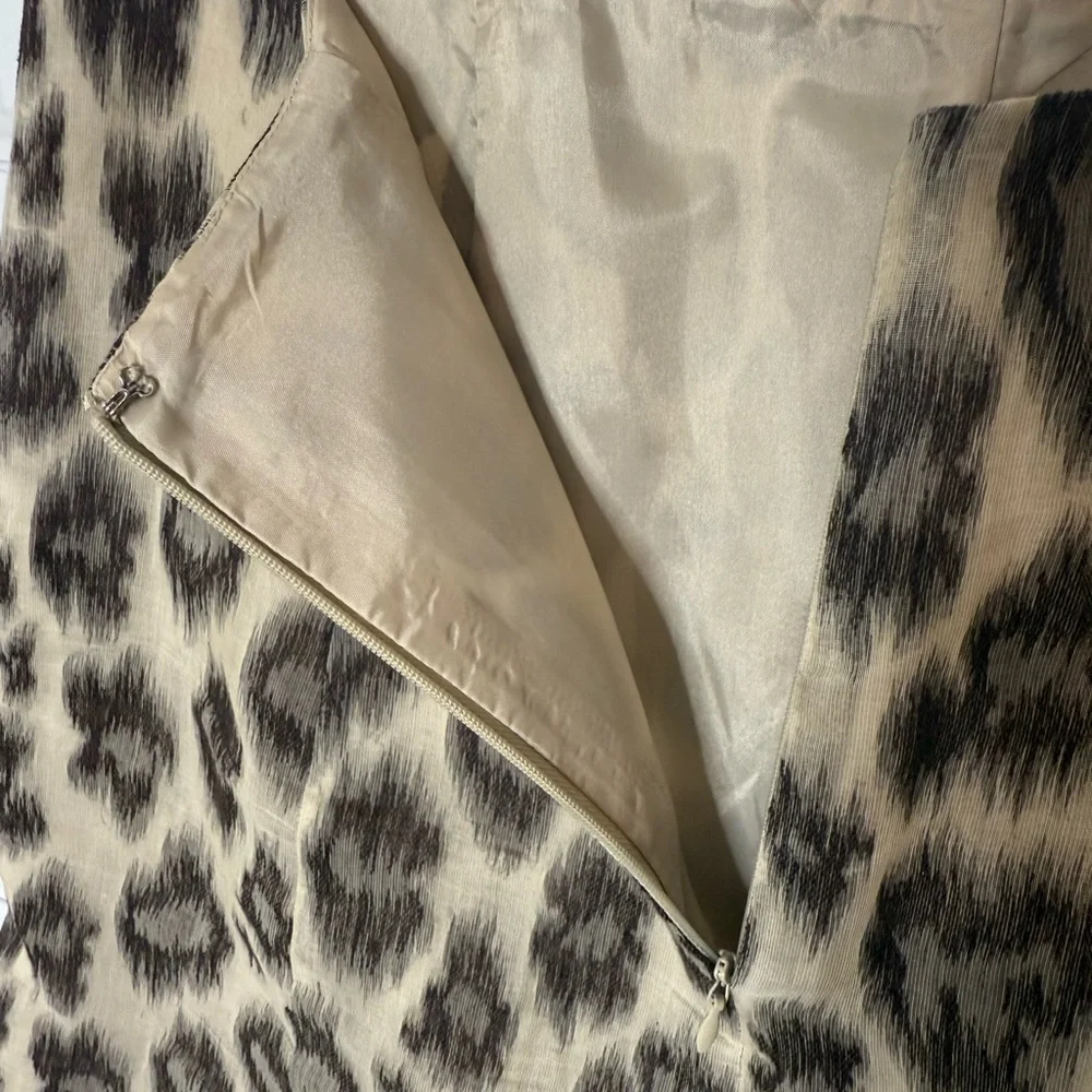 Talbots Animal Print A-Line Skirt - Picture 6 of 13